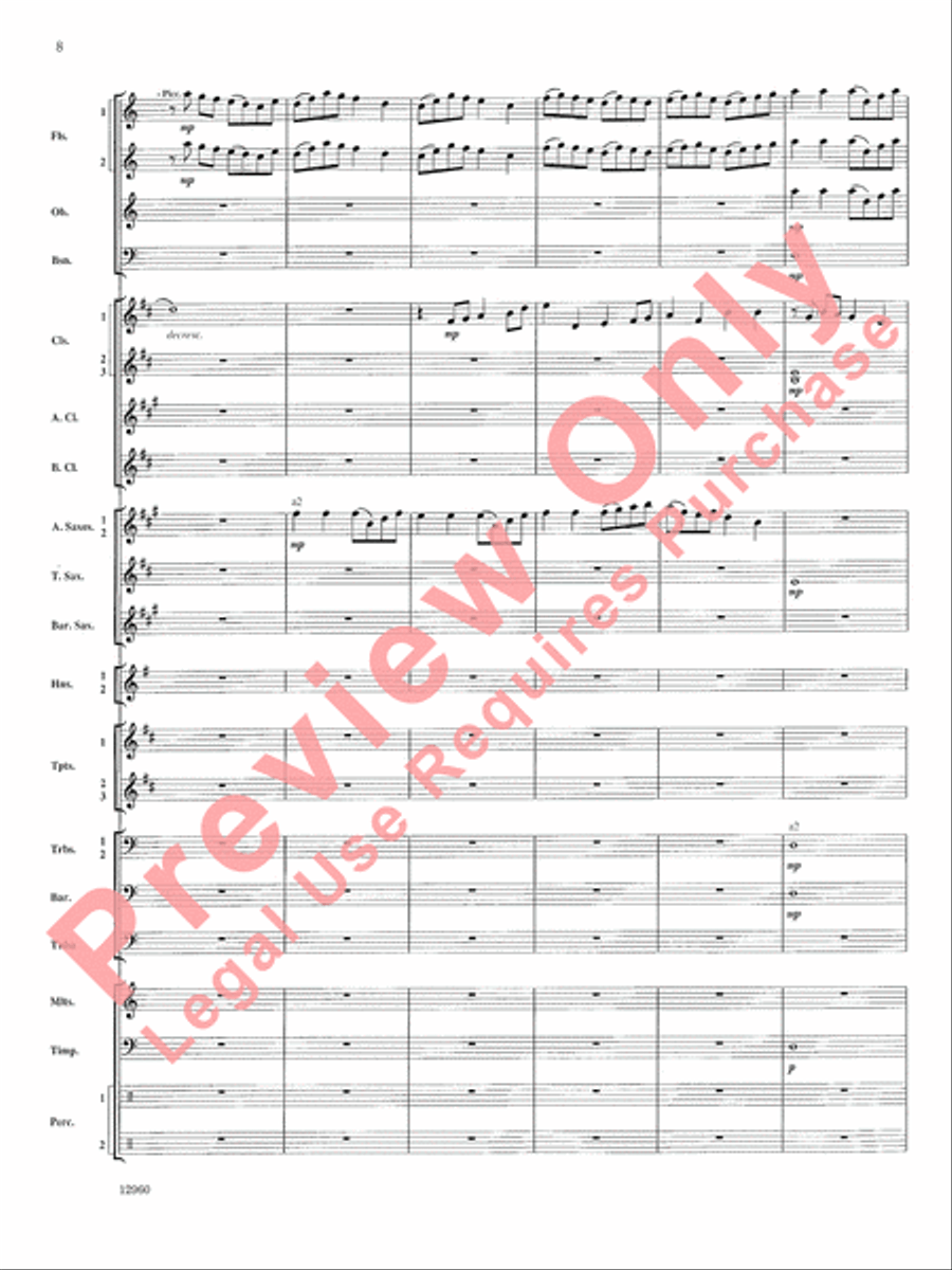 Sailing Songs Concert Band scores gallery preview page 9
