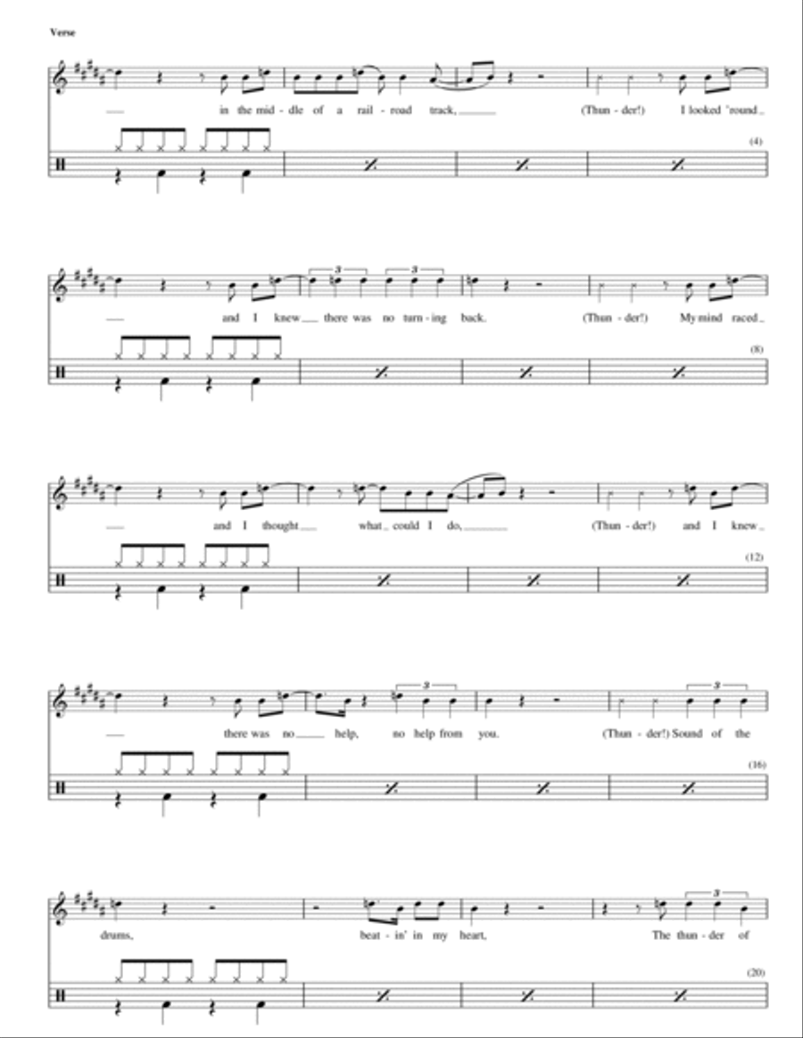 Thunderstruck Drum Set scores gallery preview page 2