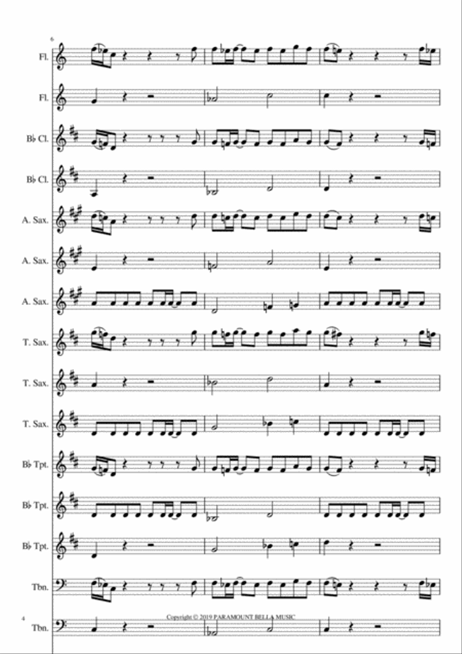 Teenage Mutant Ninja Turtles Brass Ensemble scores gallery preview page 4