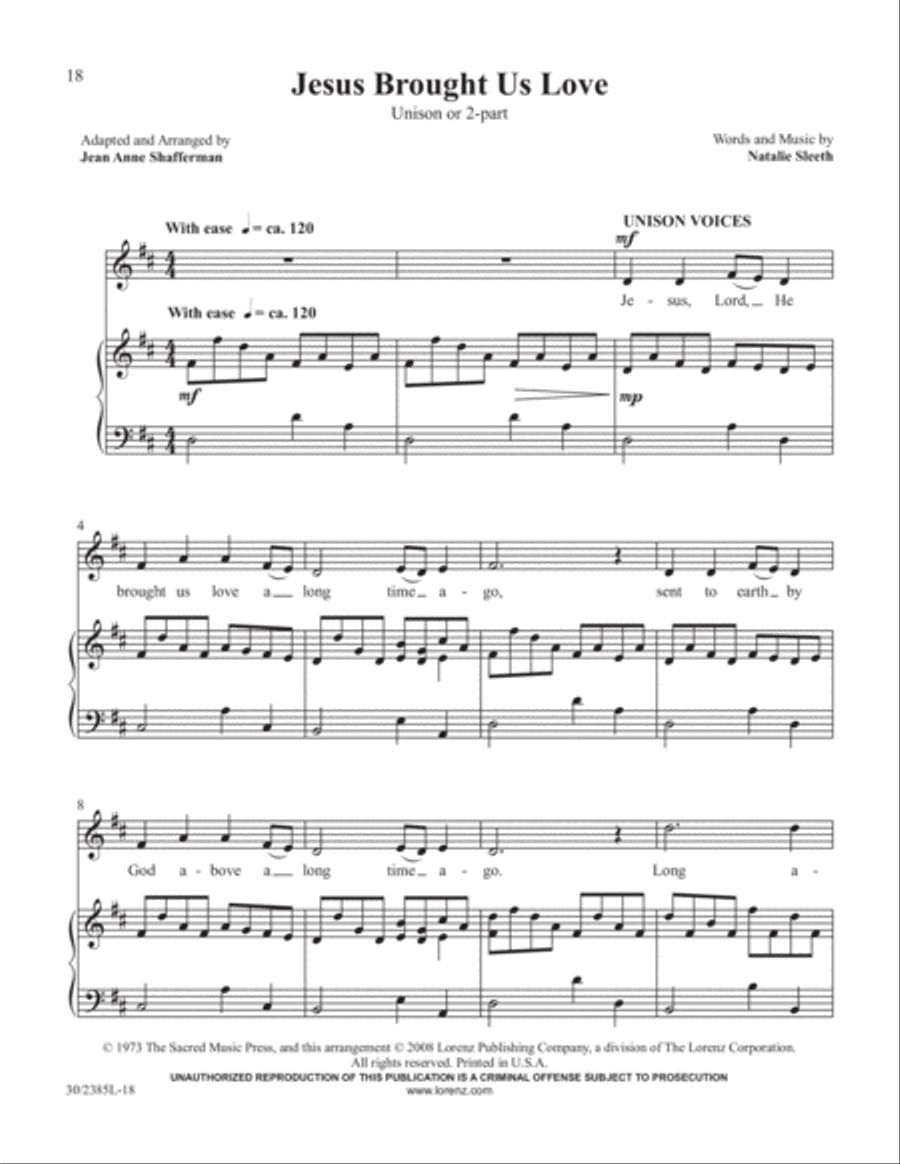 Simply Natalie Sleeth Unison Choir scores gallery preview page 19