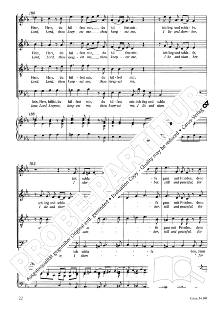 I lie and slumber, still and peaceful 4-Part scores gallery preview page 31
