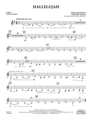 Hallelujah - Pt.5 - Bb Bass Clarinet