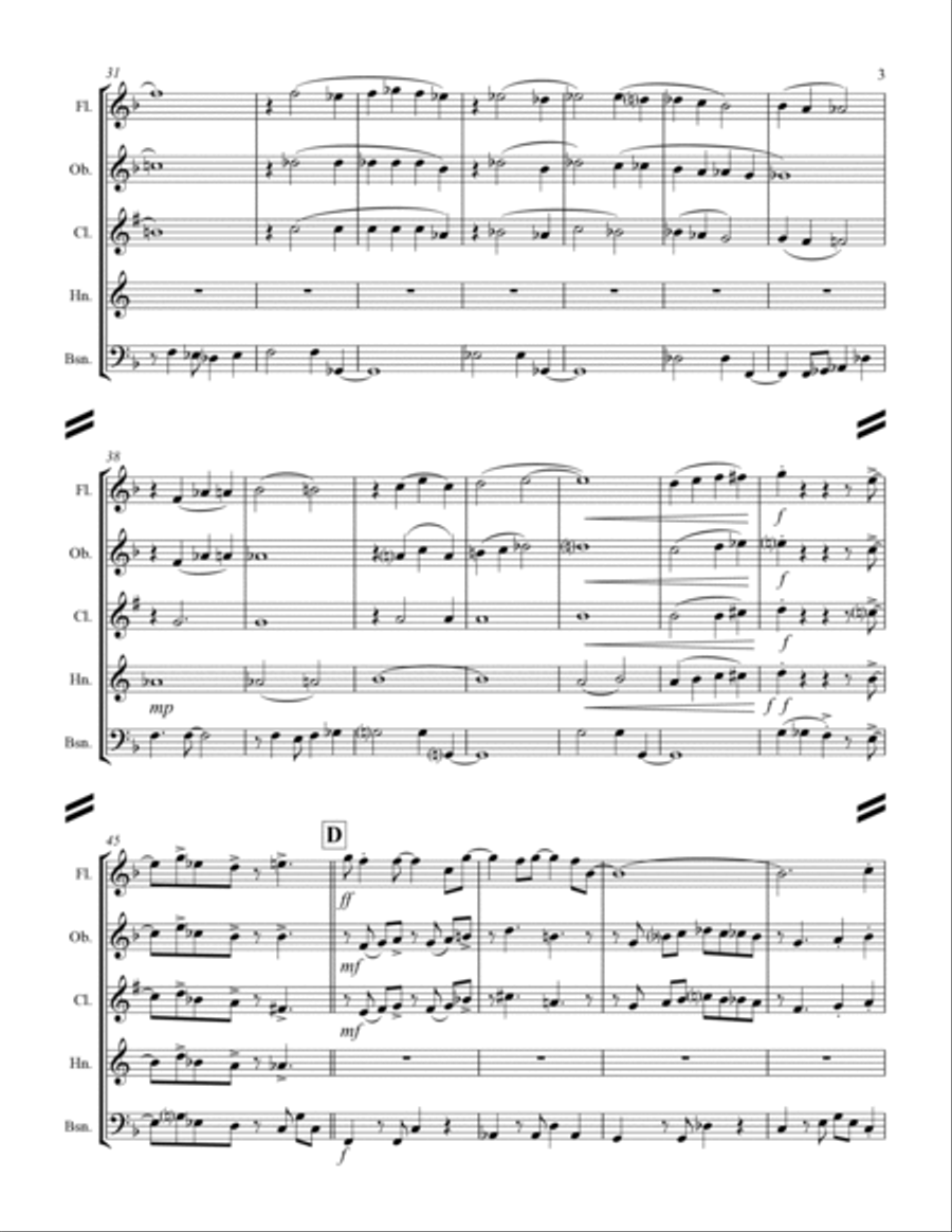 Come Fly With Me Woodwind Quintet scores gallery preview page 4