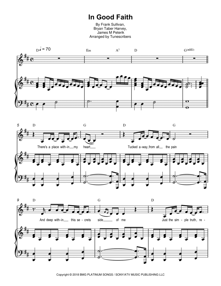 In Good Faith In Good Faith Voice scores gallery preview page 1