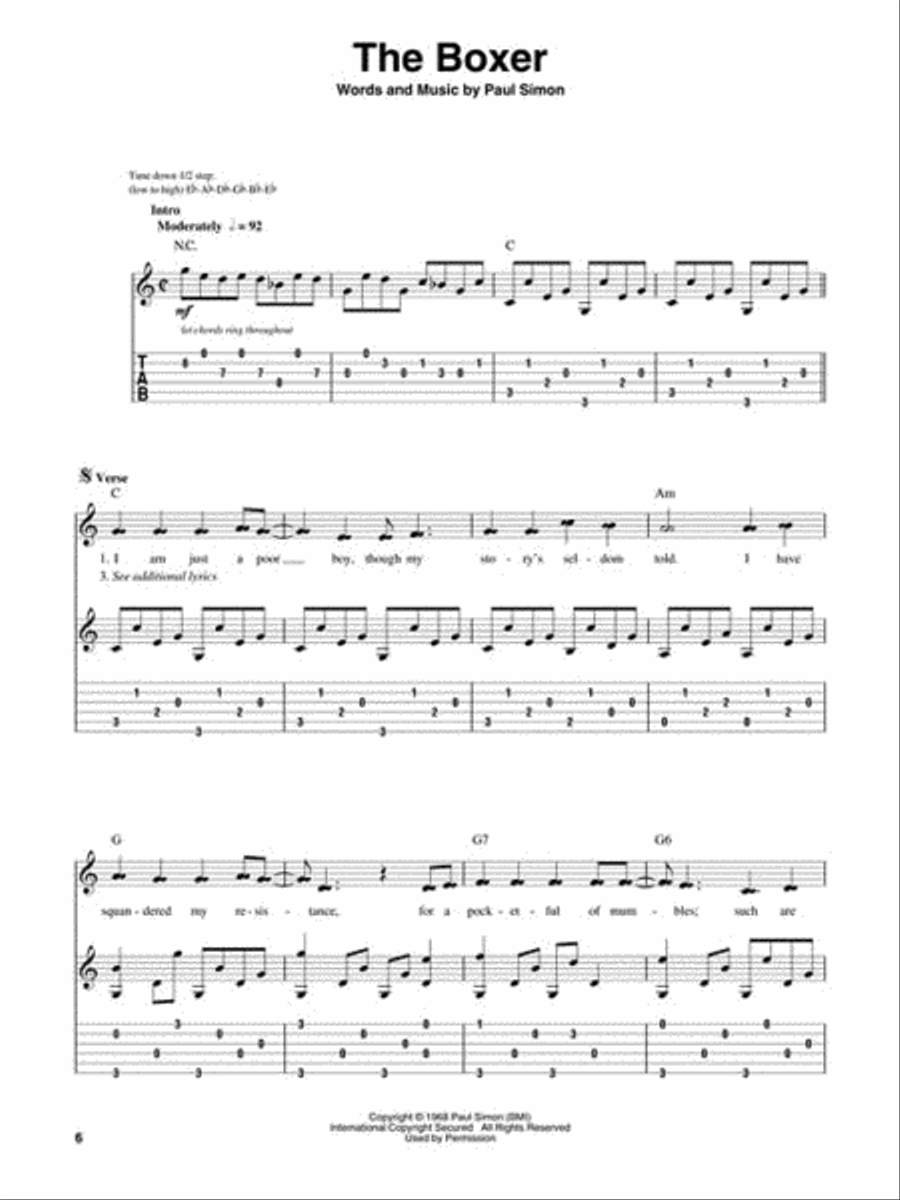 Simon & Garfunkel Simon & Garfunkel Acoustic Guitar scores gallery preview page 4