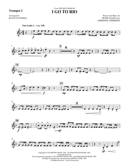 I Go to Rio (from The Boy From Oz) (arr. Ryan O'Connell) - Bb Trumpet 2