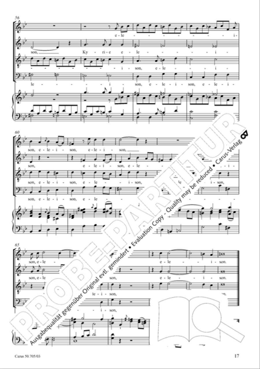 Missa in g. Hasse-Werkausgabe IV/3 4-Part scores gallery preview page 26