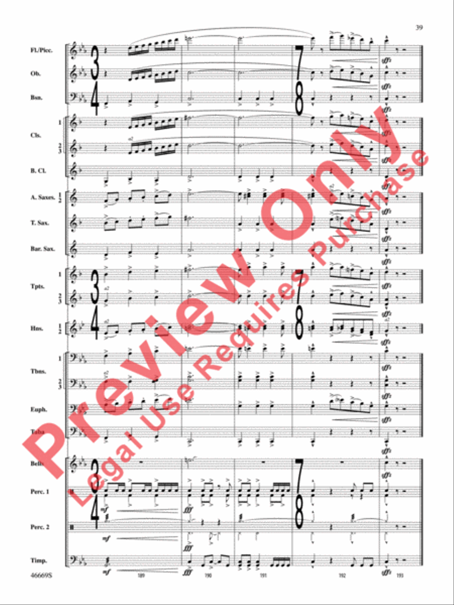 Oracles of the Sirocco Concert Band scores gallery preview page 40