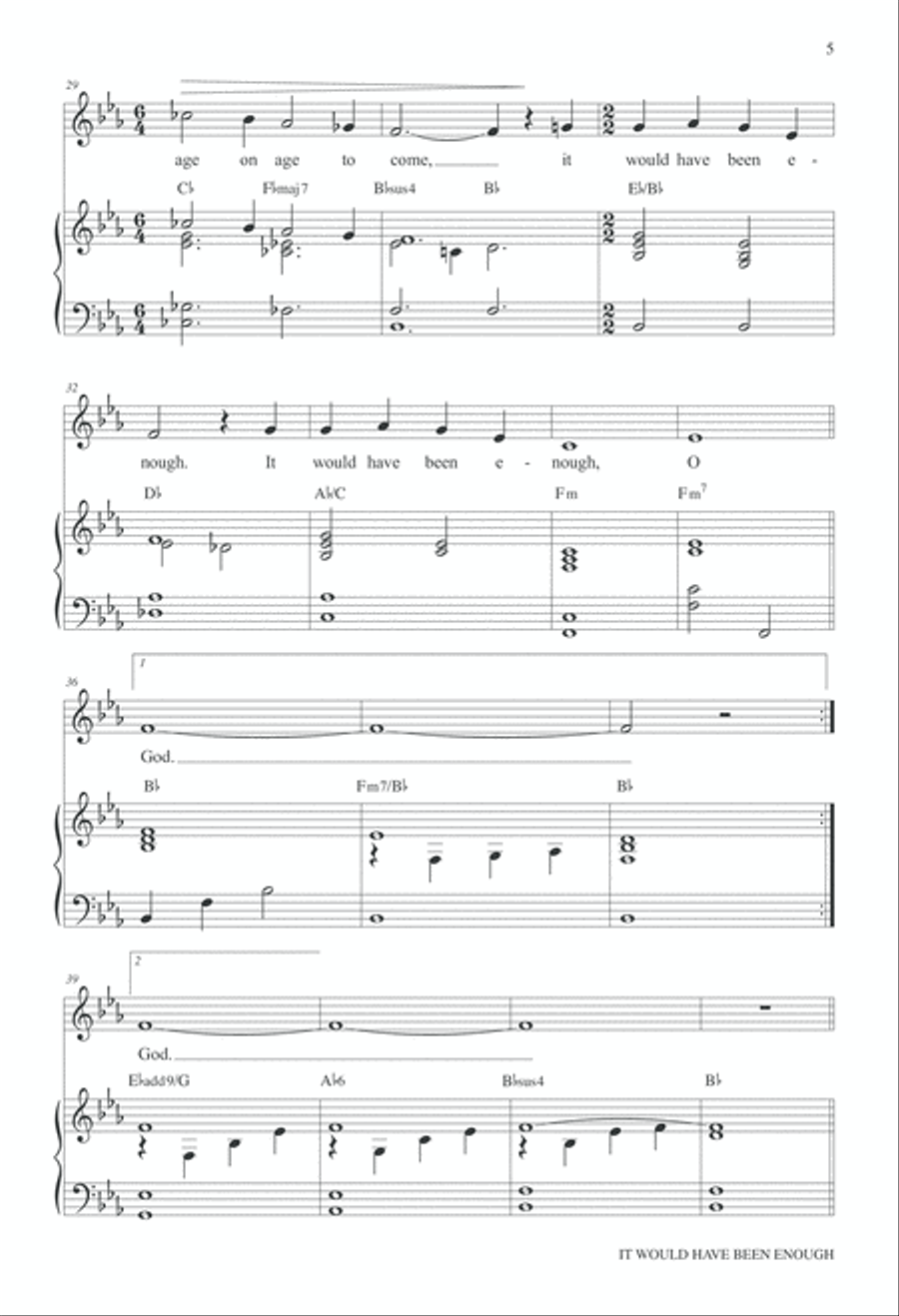 It Would Have Been Enough 4-Part scores gallery preview page 5
