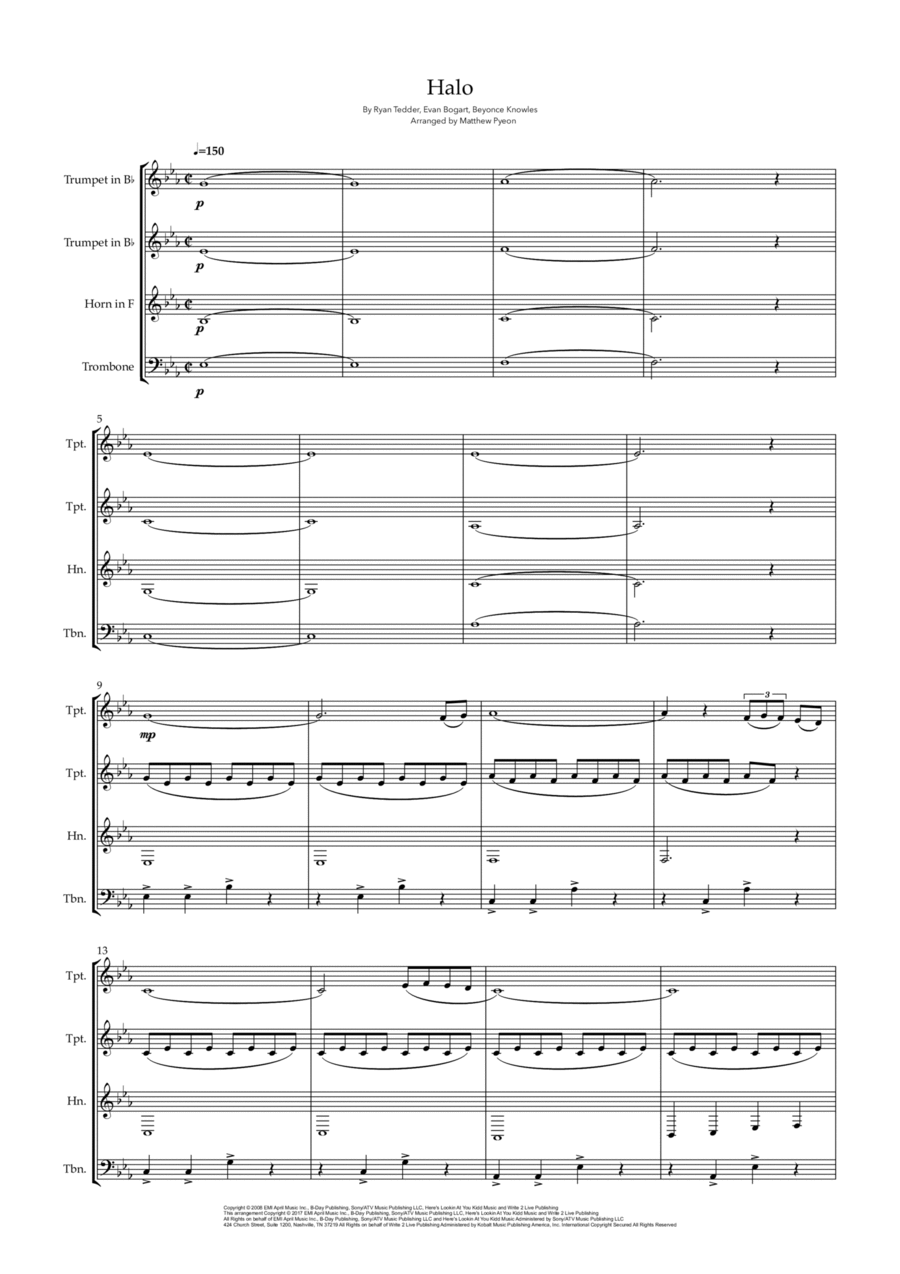 Halo Brass Ensemble scores gallery preview page 1