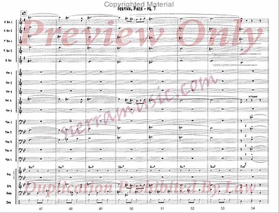 Festival Piece Big Band scores gallery preview page 8