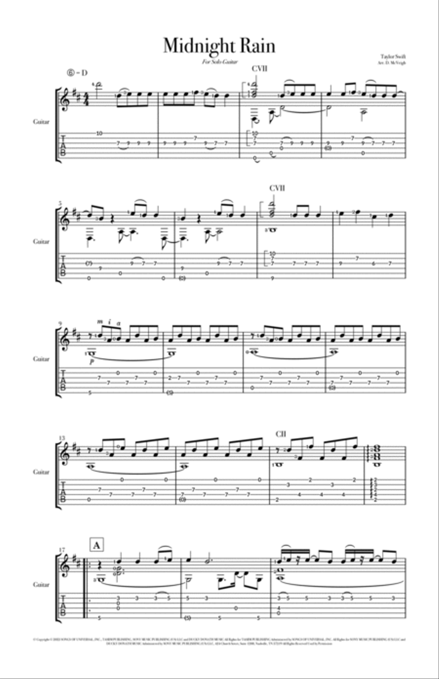 Midnight Rain Acoustic Guitar scores gallery preview page 2