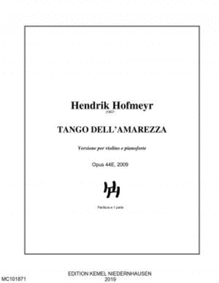 Book cover for Tango dell'amarezza