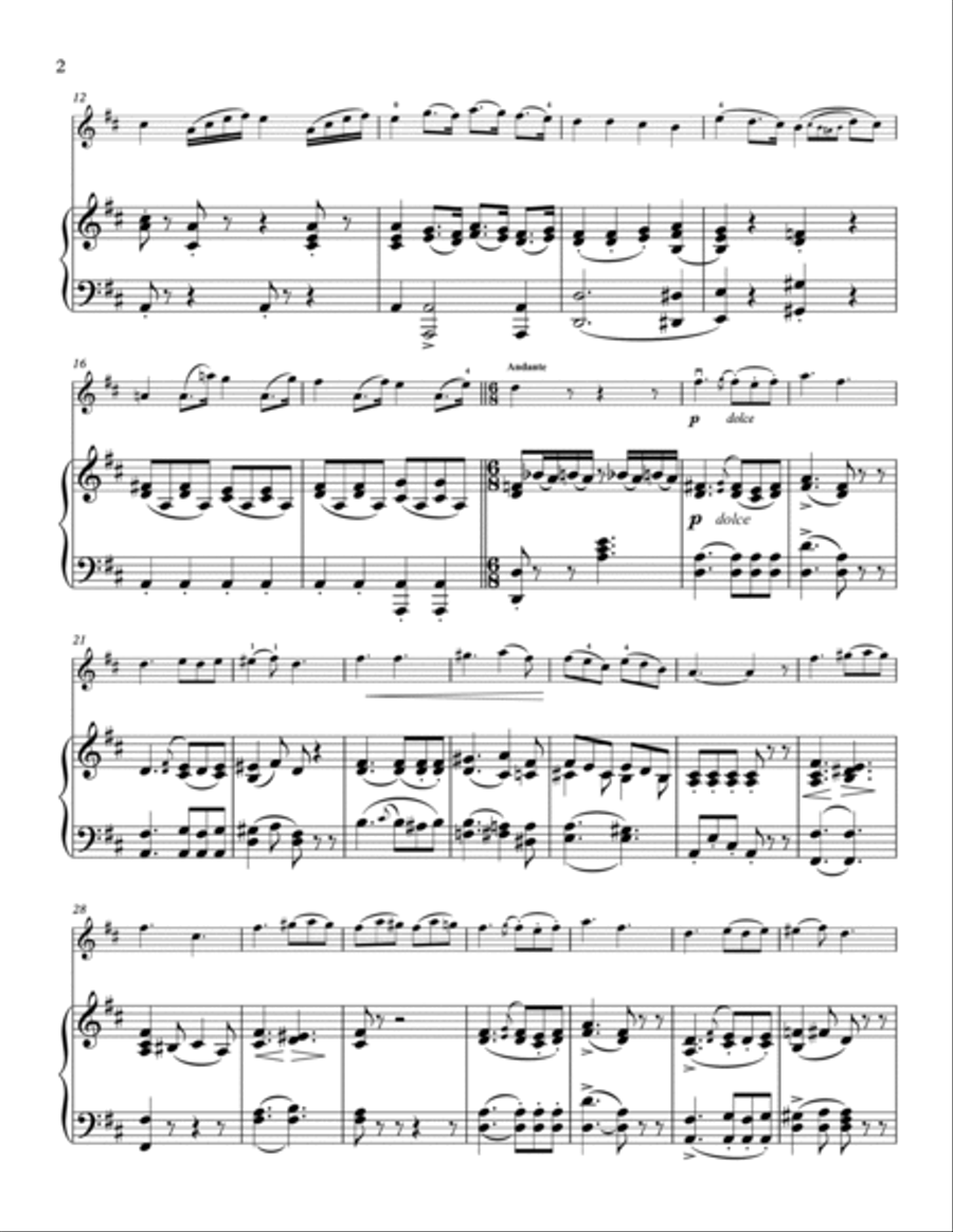 Fantasy No. 1 from 12 Easy Fantasies for Violin and Piano Violin Solo scores gallery preview page 4