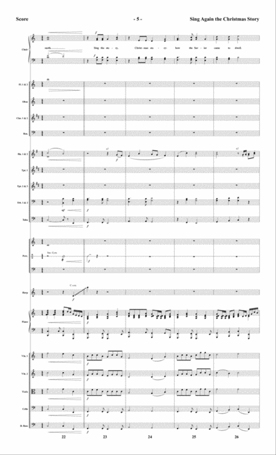 Sing Again the Christmas Story - Orchestral Score and Parts Choir scores gallery preview page 8