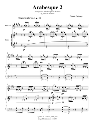 Book cover for Debussy: Arabesque 2 for Alto Sax & Piano
