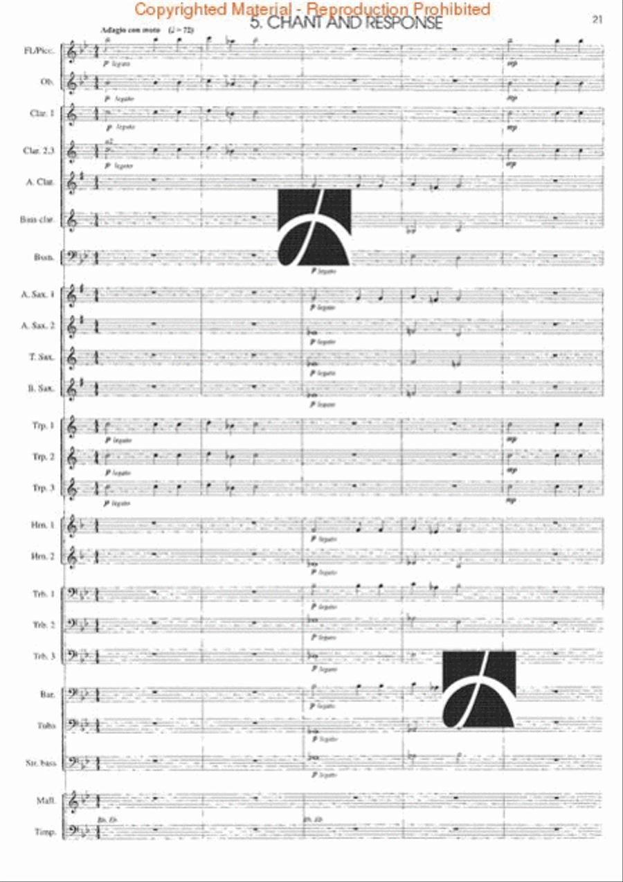 Tone Studies for Band Concert Band scores gallery preview page 16