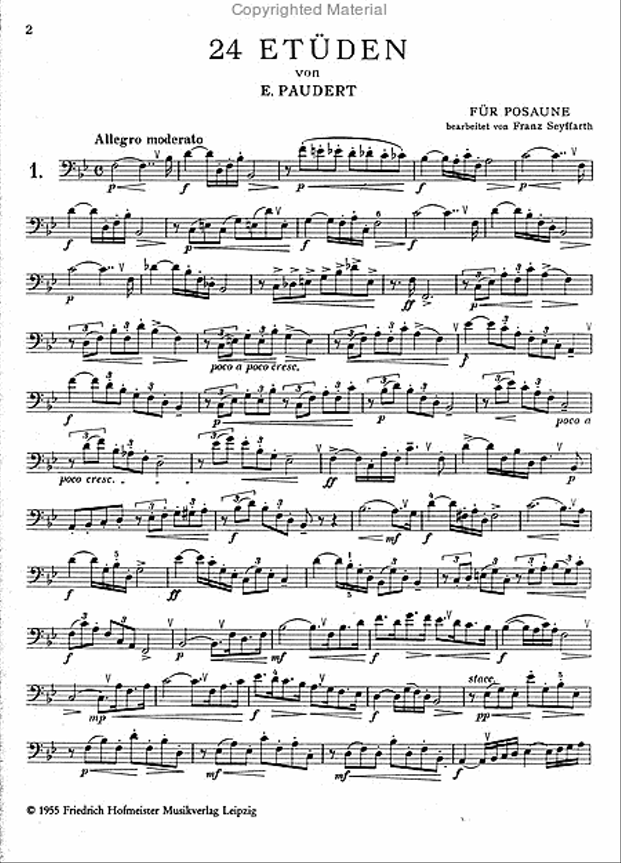 24 Etüden Trombone scores gallery preview page 2