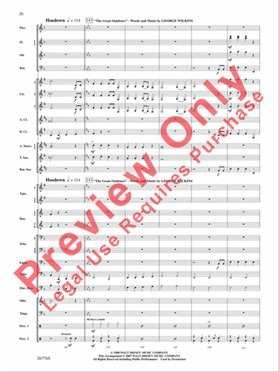 The Music of Disneyland Concert Band scores gallery preview page 27