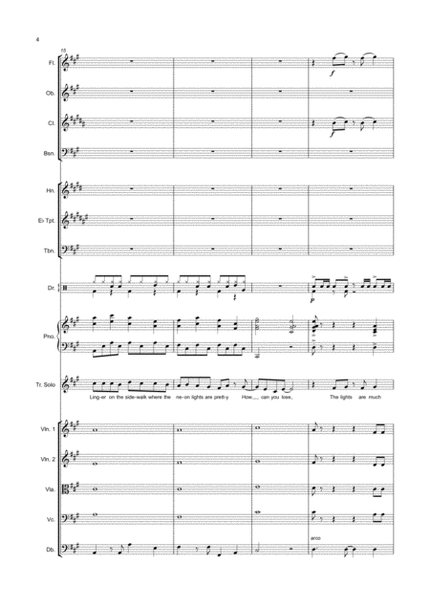 Downtown - Orchestral Arrangement w/piano - A Major