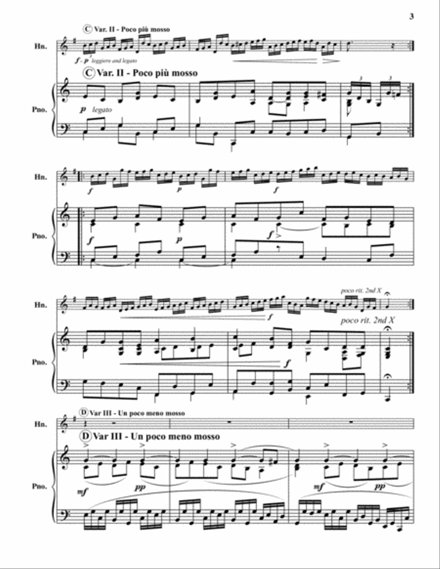 Aria con Variazoni Piano Accompaniment scores gallery preview page 3