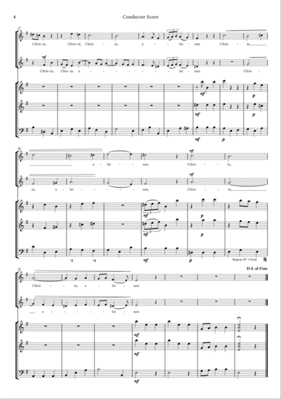Mass in G Major - Kyrie eleison - Full Score and Parts String Orchestra scores gallery preview page 6
