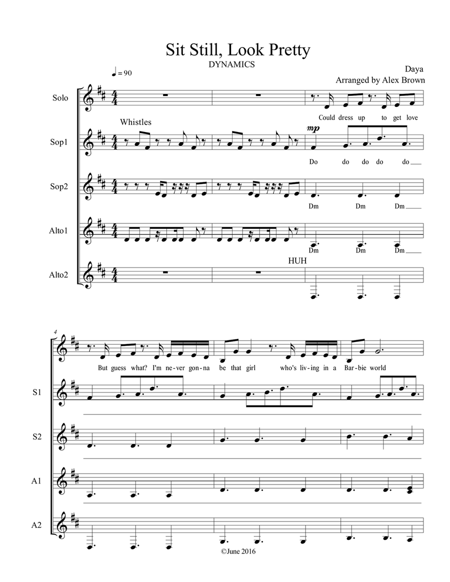 Sit Still, Look Pretty SSA scores gallery preview page 1