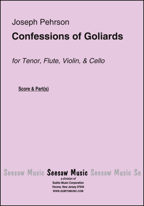 Confessions of Goliards