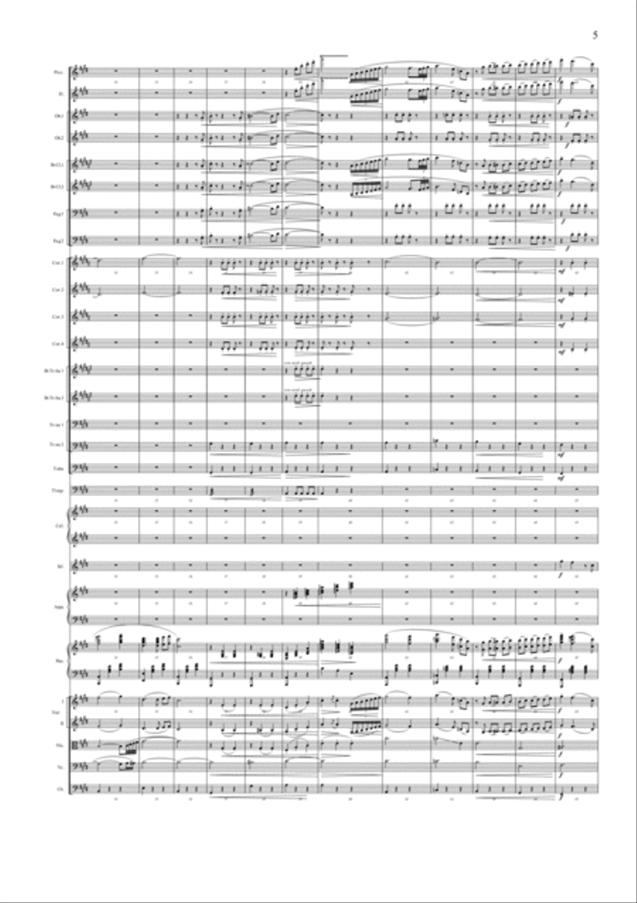 Italian Waltz for Piano and Symphony Orchestra Full Orchestra scores gallery preview page 5