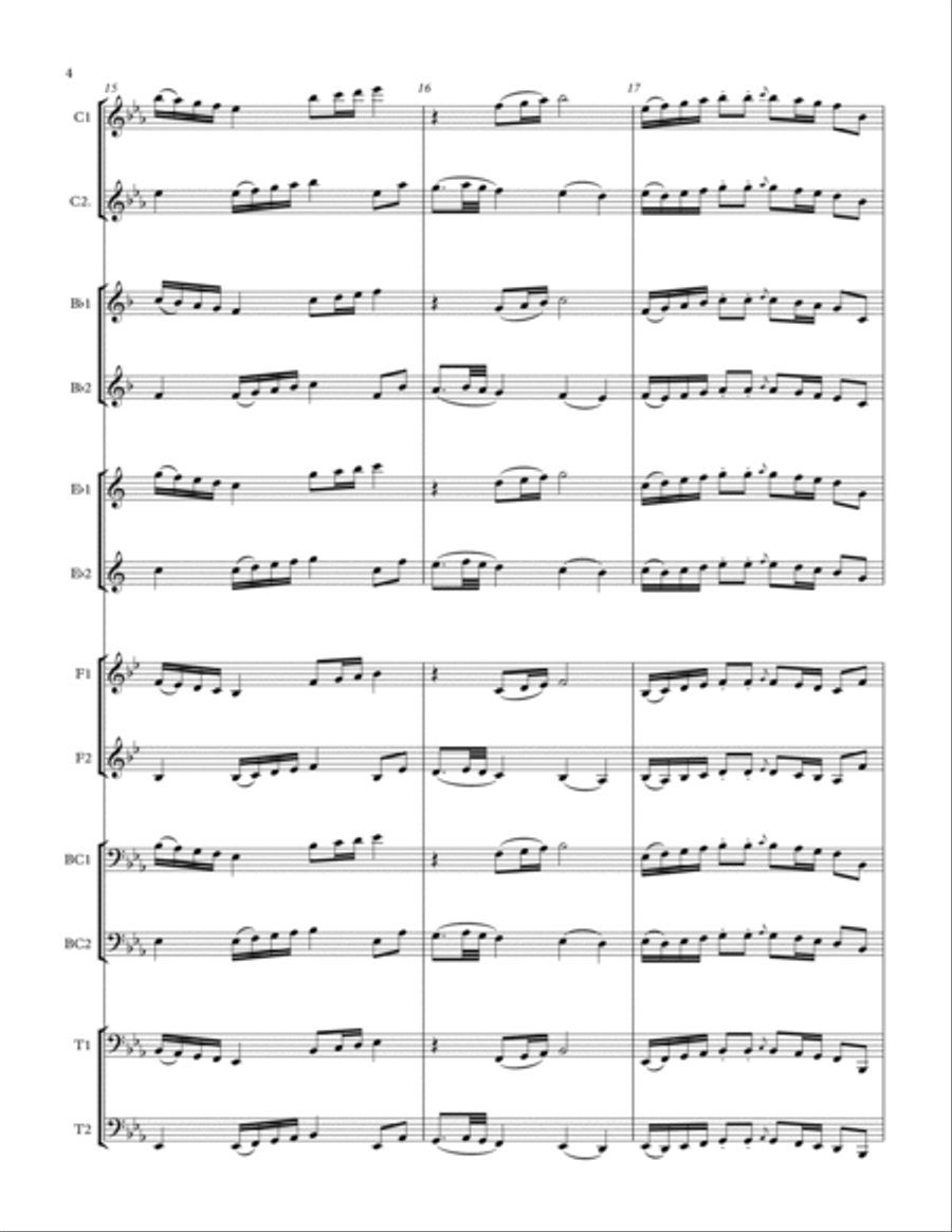 Seven Modes, Seven Duets - All Transpositions (for any two band instruments) Brass Ensemble scores gallery preview page 4