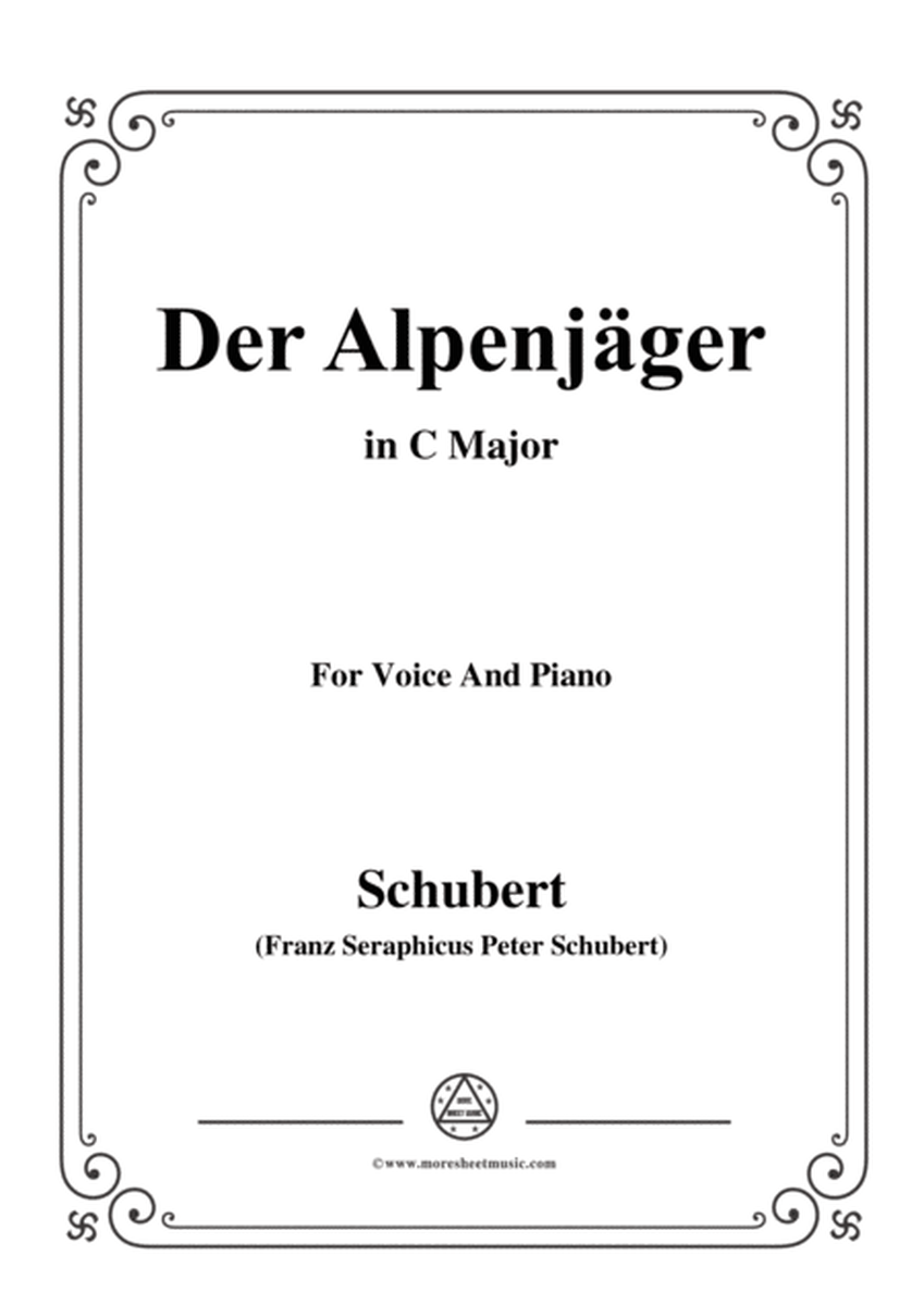 Schubert-Der Alpenjäger,Op.37 No.2,in C Major,for Voice&Piano image number null