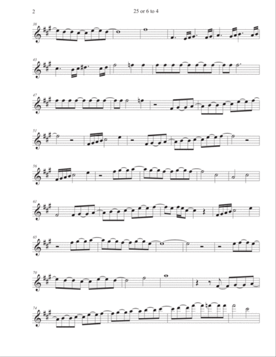 25 Or 6 To 4 Alto Saxophone scores gallery preview page 2
