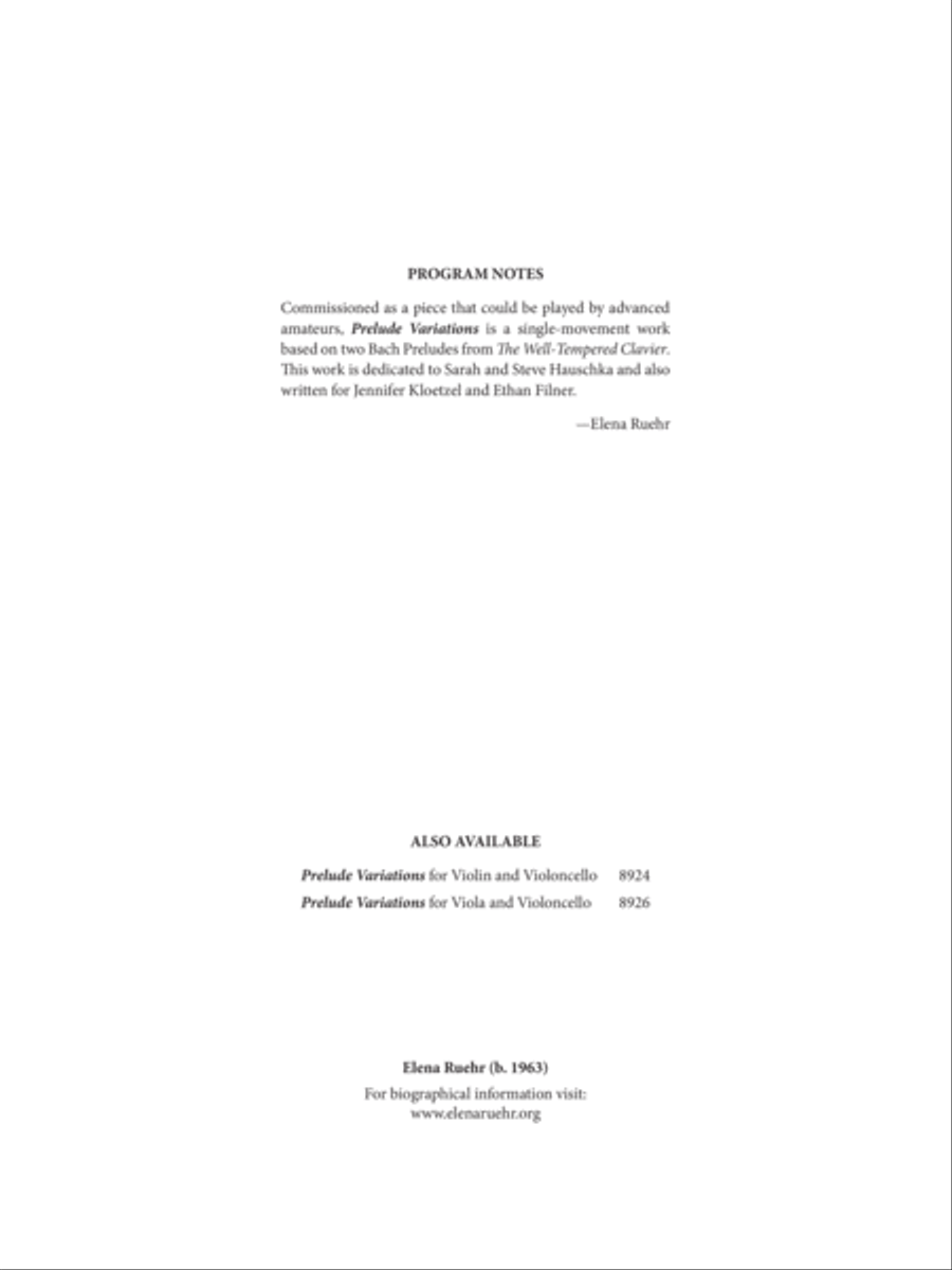 Prelude Variations Prelude Variations Viola scores gallery preview page 2
