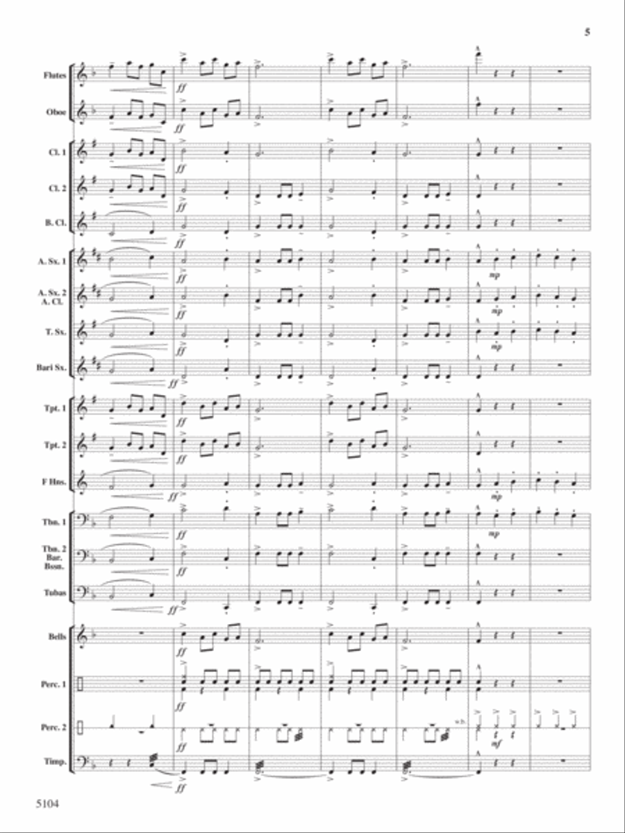A Christmas Fantasy in 3/4 Time Concert Band scores gallery preview page 4