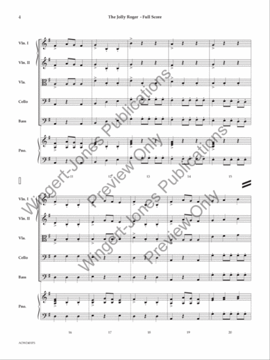 The Jolly Roger String Orchestra scores gallery preview page 5