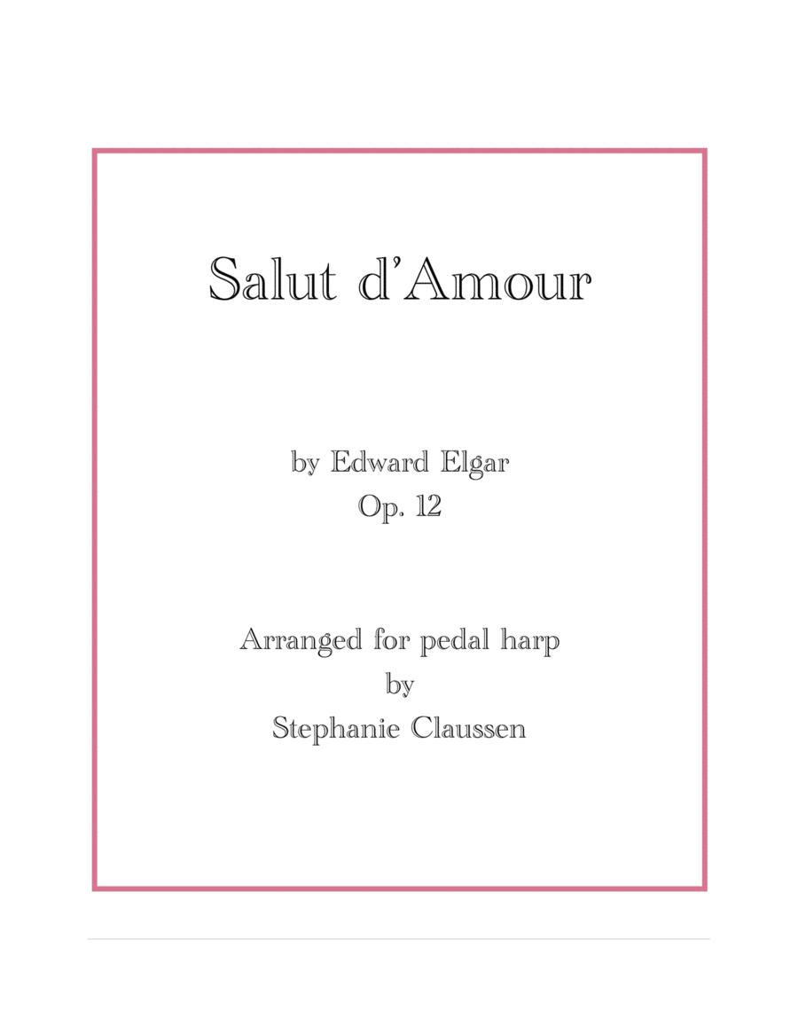 Book cover for Salut d'Amour (Pedal harp solo)