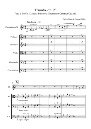 Triunfo, op. 23 - for clarinet and strings