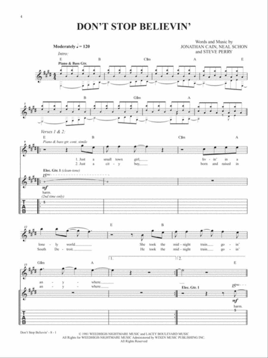 Rock & Pop Classics Guitar Play-Along Electric Guitar scores gallery preview page 5