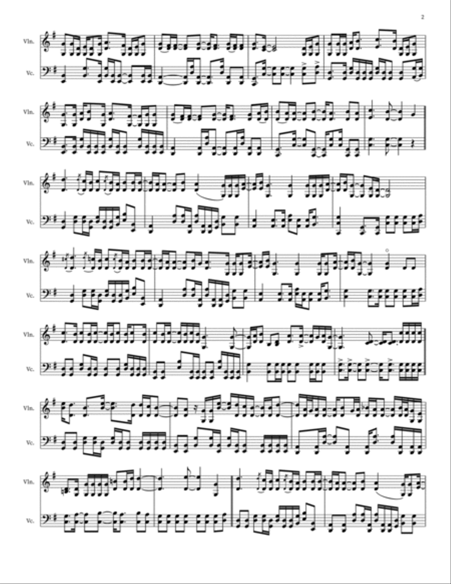 Easy On Me String Duet scores gallery preview page 2