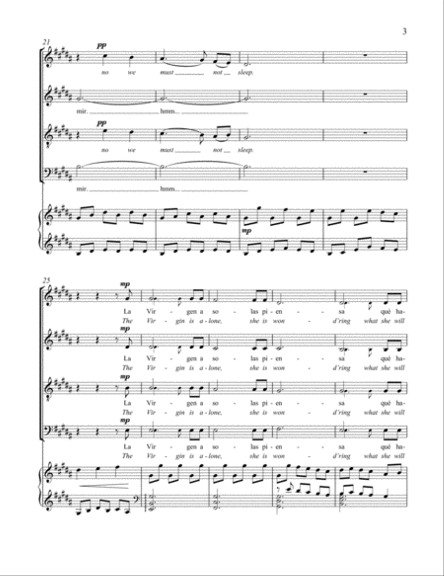 No la debemos dormir (No, we must not sleep) 4-Part scores gallery preview page 4