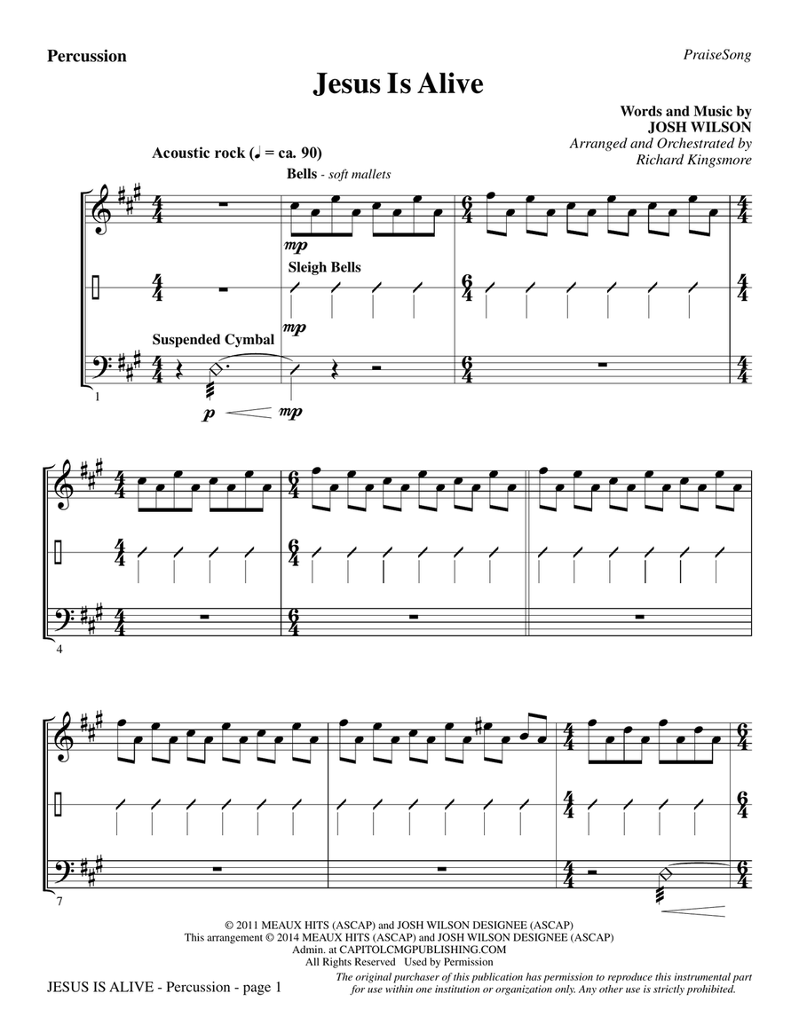 Jesus Is Alive - Percussion