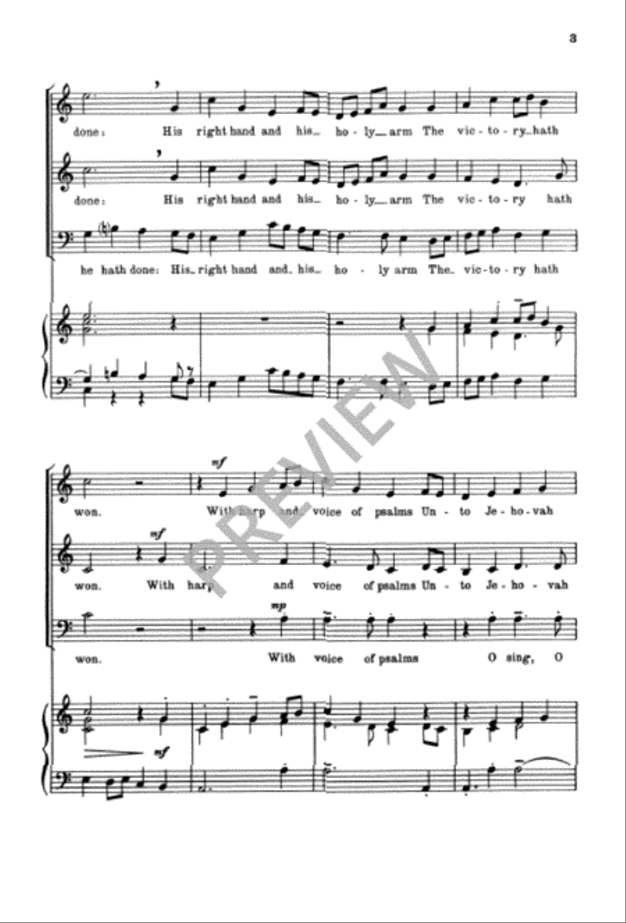 With Harp and Voice of Psalms SA scores gallery preview page 4