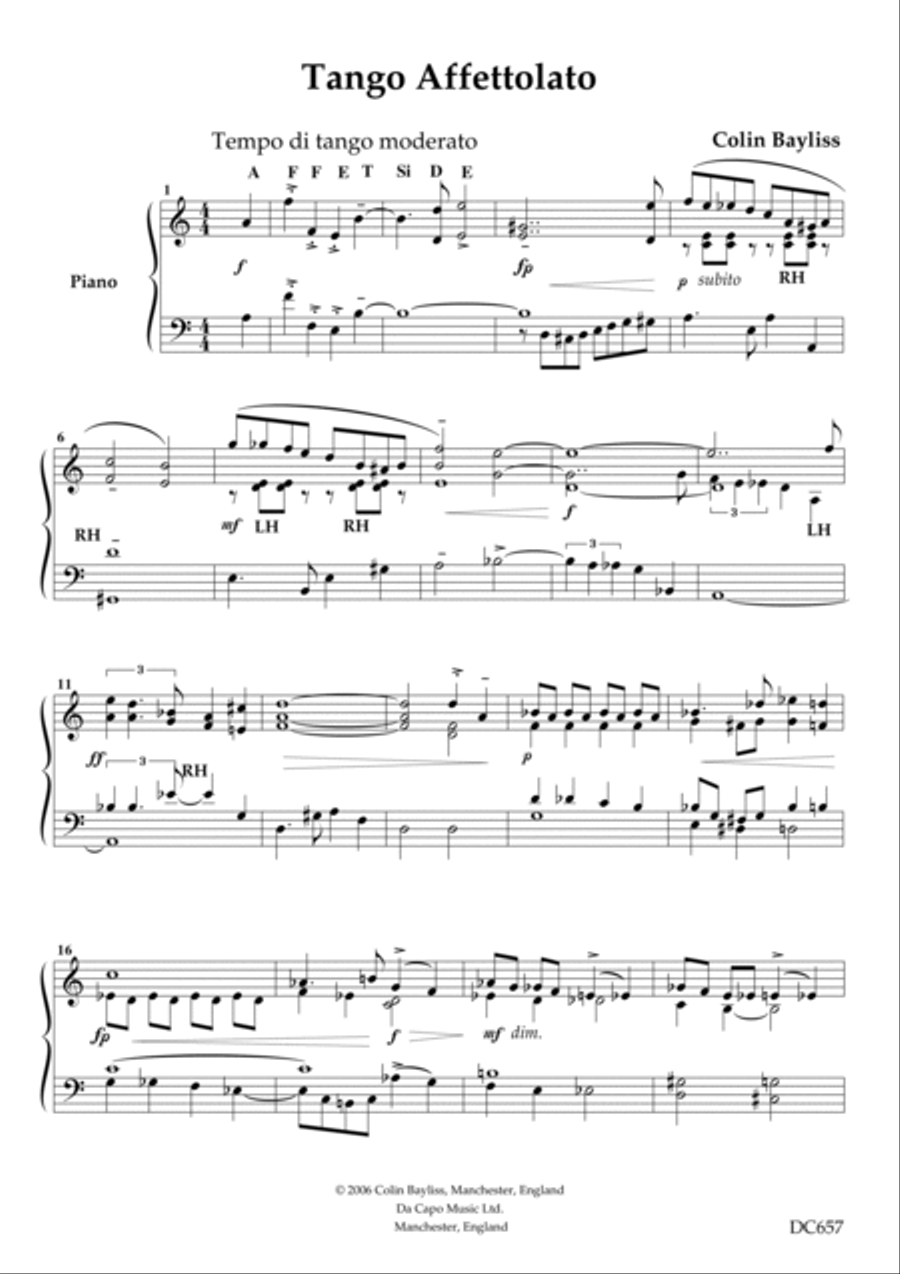 Three Pastiches - two waltzes and a tango for solo piano Piano Solo scores gallery preview page 5