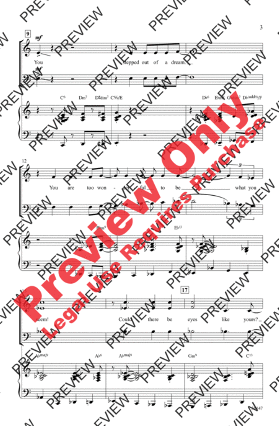 You Stepped Out of a Dream 3-Part scores gallery preview page 3