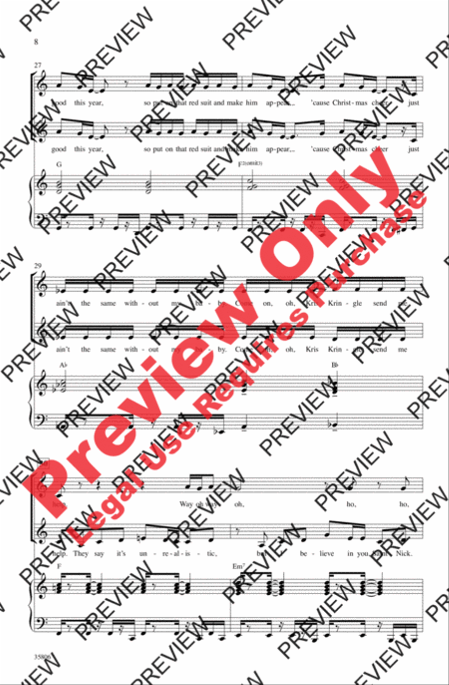 Oh Santa! Women's Choir scores gallery preview page 8