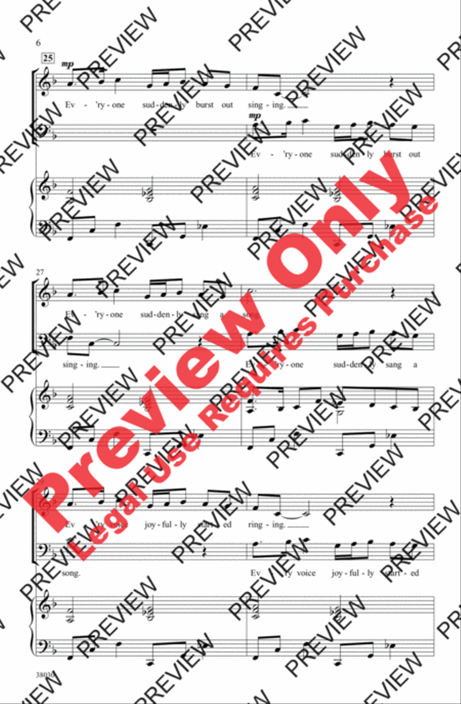 Everyone Sang Everyone Sang 3-Part scores gallery preview page 6