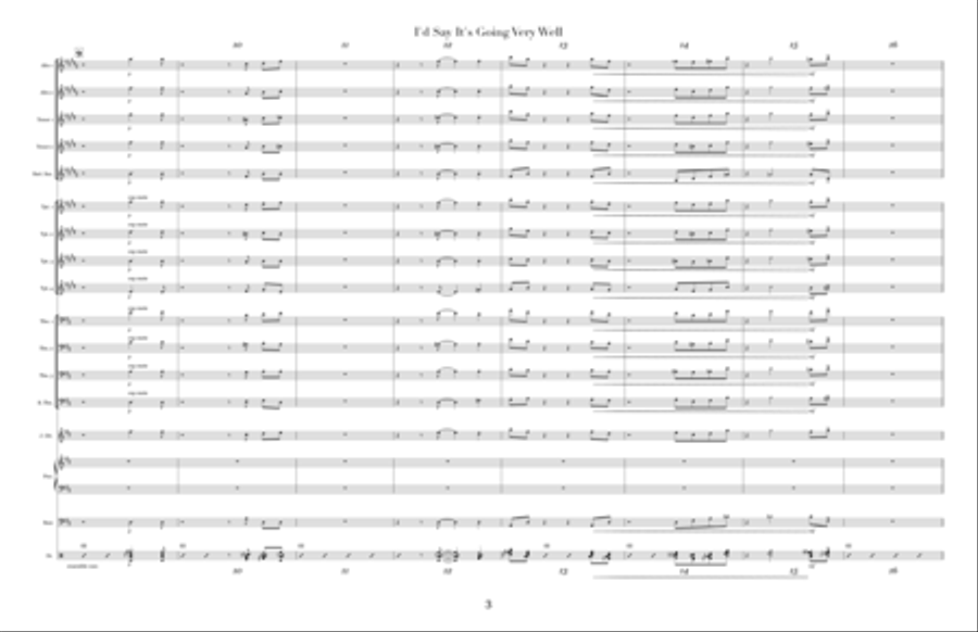 I'd Say It's Going Very Well Jazz Ensemble scores gallery preview page 3