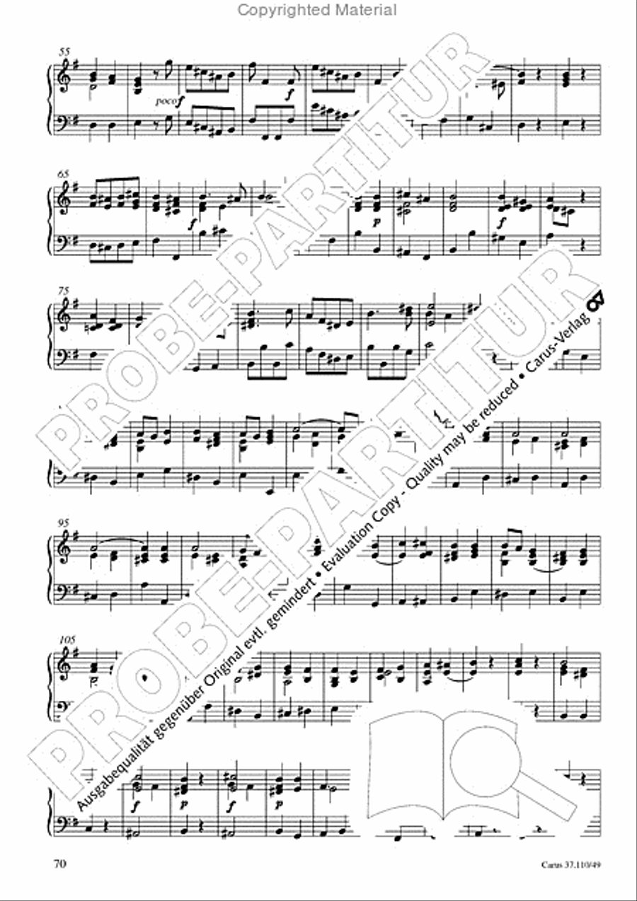 Markuspassion. Werkausgabe Reihe 1, Bd. 7 (Homilius) Organ scores gallery preview page 71