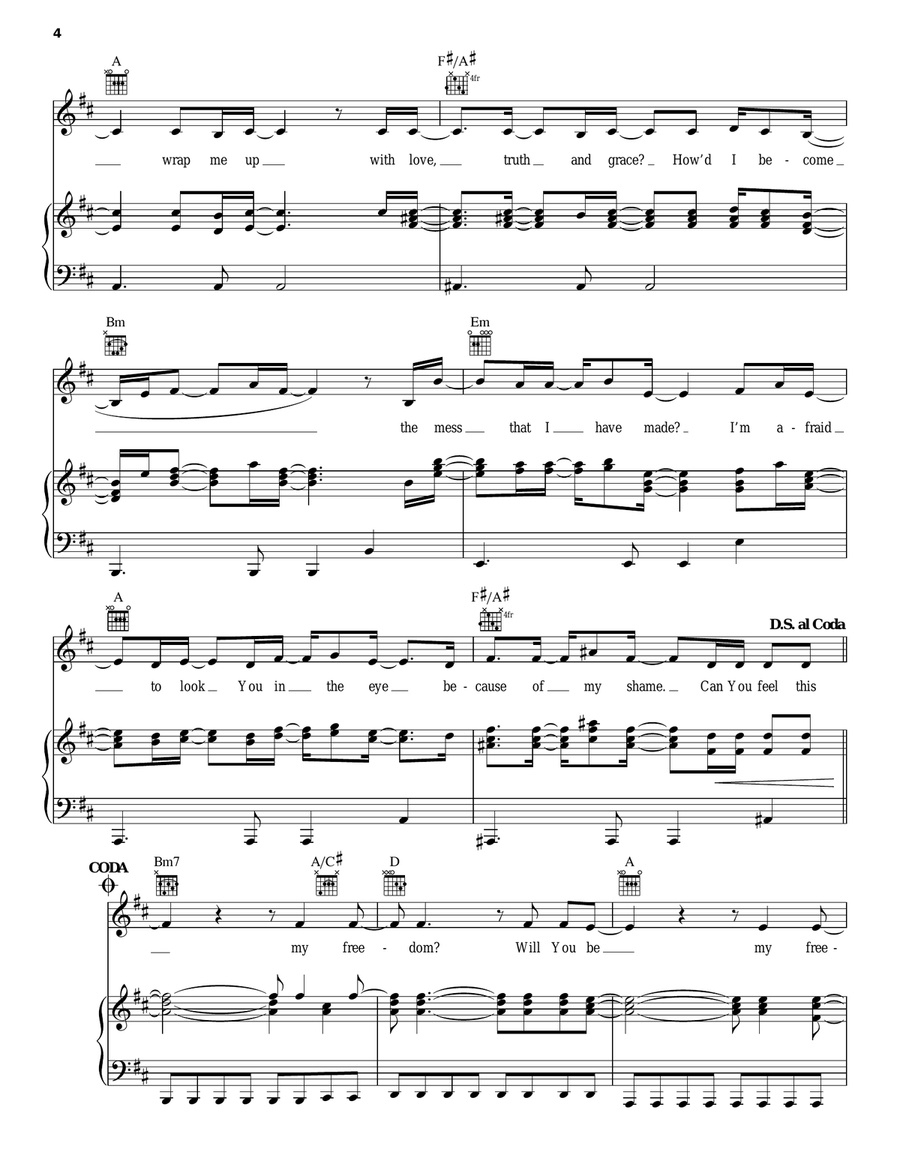 My Freedom My Freedom Piano, Vocal, Guitar scores gallery preview page 4