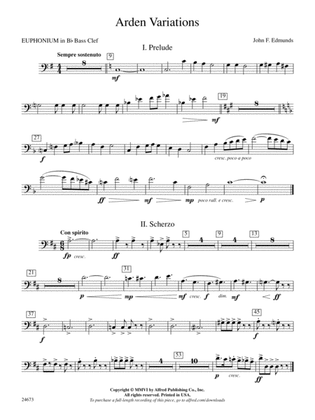 Arden Variations: (wp) B-flat Baritone B.C.